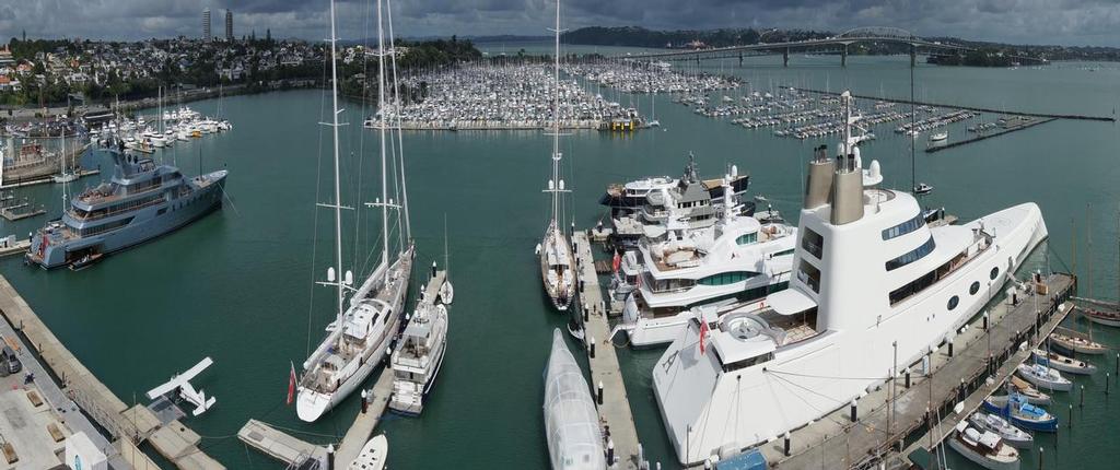 Superyacht berths at Silo Park Auckland © NZ Marine